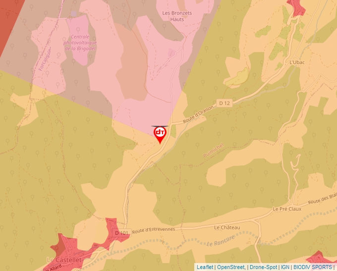 Carte Géoportail pour les drones de loisir