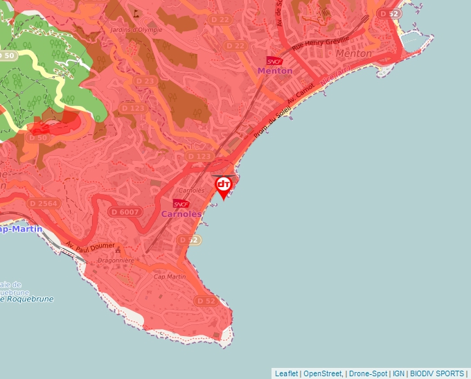 Carte Géoportail pour les drones de loisir
