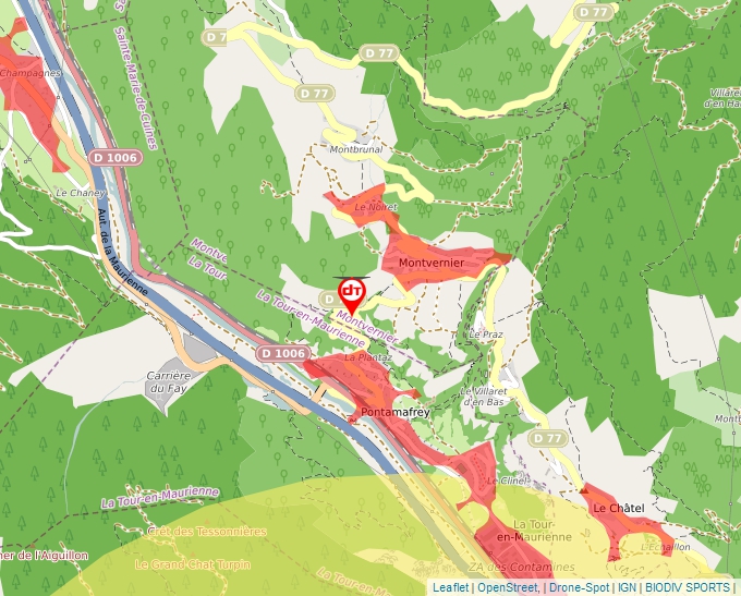 Carte Géoportail pour les drones de loisir