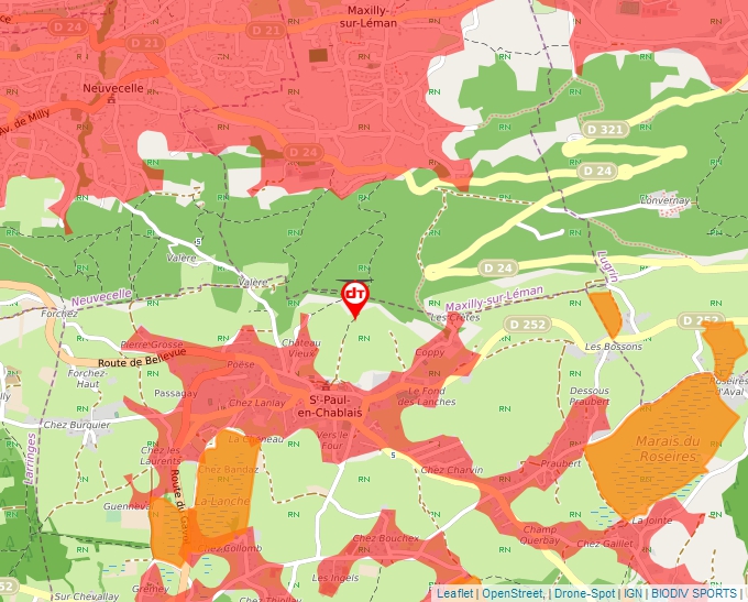 Carte Géoportail pour les drones de loisir