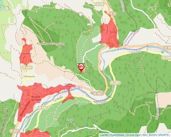 Carte Géoportail pour les drones de loisir